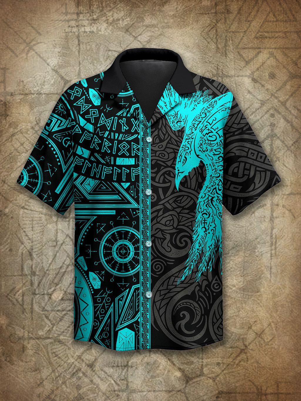 Viking Raven's Wrath Totem Spirit Power Heritage Hawaiian Shirt / Rvogue / Rvogue