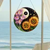Acryl Yin Yang Diagramm der bl&uuml;henden Blume - 5d DIY Handwerk Anh&auml;nger