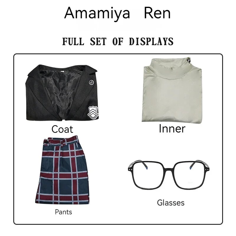 [Wetrose] Ren Akira Cosplay Costume Makoto Amamiya Kurusu Niijima p5 Persona 5 Royal Tactica Jk School Uniform Halloween