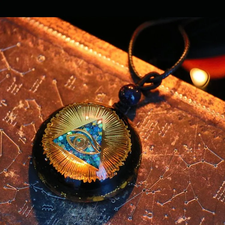 Clear Crystal Eye Of Horus Symbol Necklace