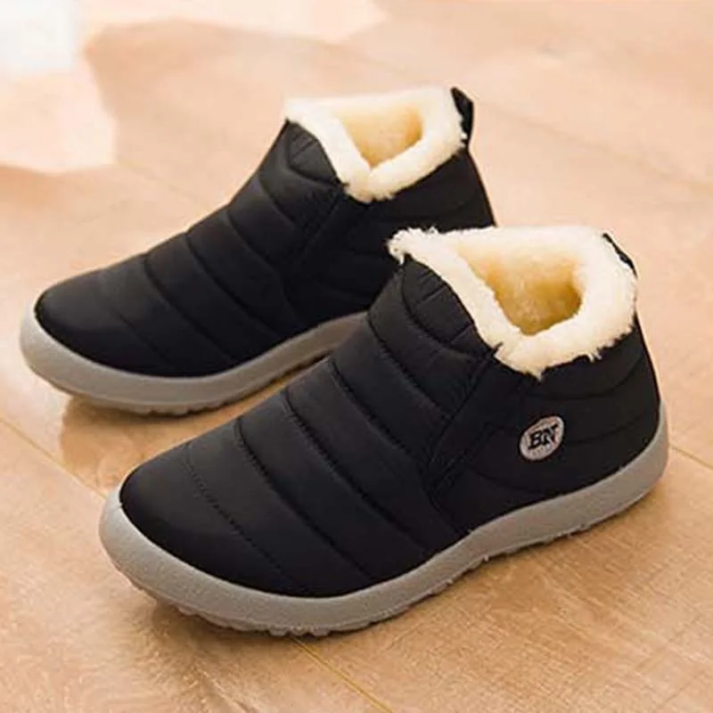 Women'S Winter Boots Wear-Resistant Ankle Boots Female Women Shoes Super Warm Fur Snow Shoes Booties Woman 2021 Plus Size 36-45