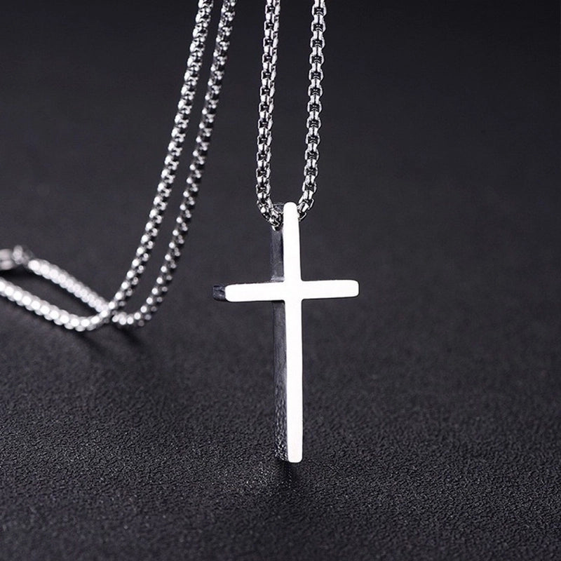 Hip-hop Cross Stainless Steel Polishing Plating Men's Pendant Necklace