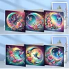 (US Local)6Pcs Hummingbird DIY Diamond Painting Greeting Card for Holiday Party Favors