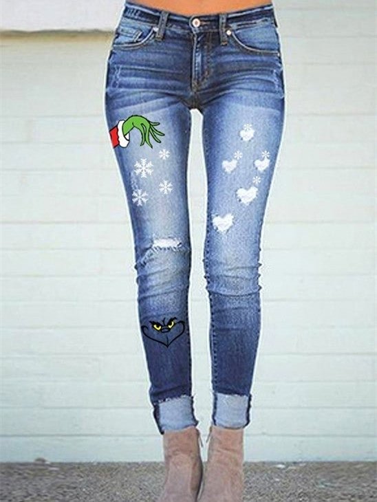 Women Bottoms Jeans Graphic