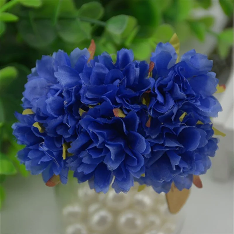 6pcs/lot New Arrival Silk Scrapbooking Mini Artificial Rose Flowers Bouquet For Wedding Decoration DIY Wreath Home Craft Flower