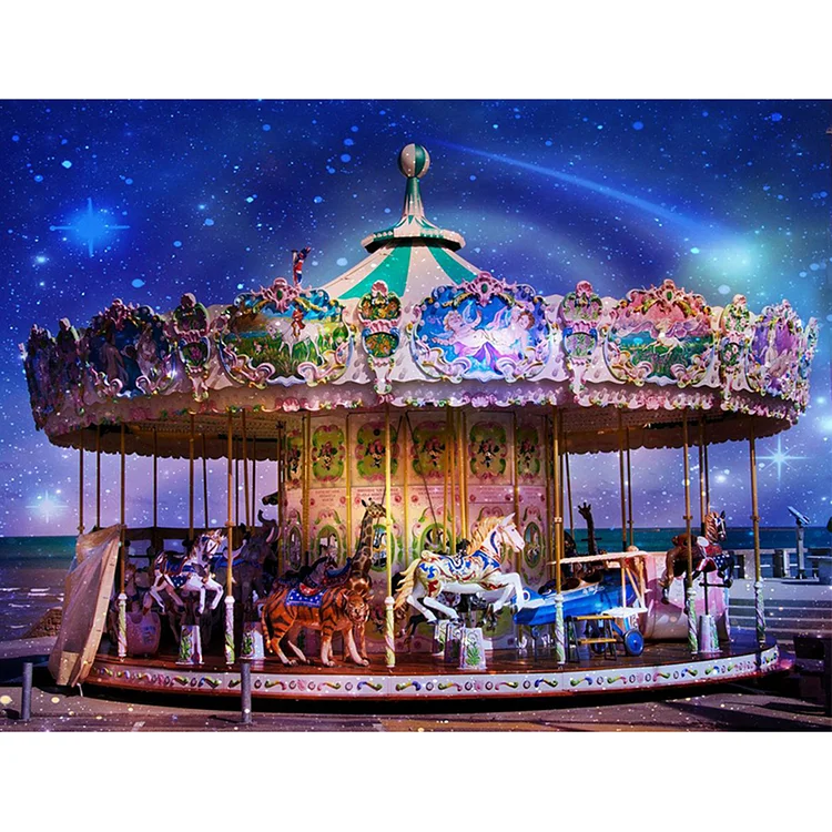 Carousel  Full Round Diamond Painting 50*40CM