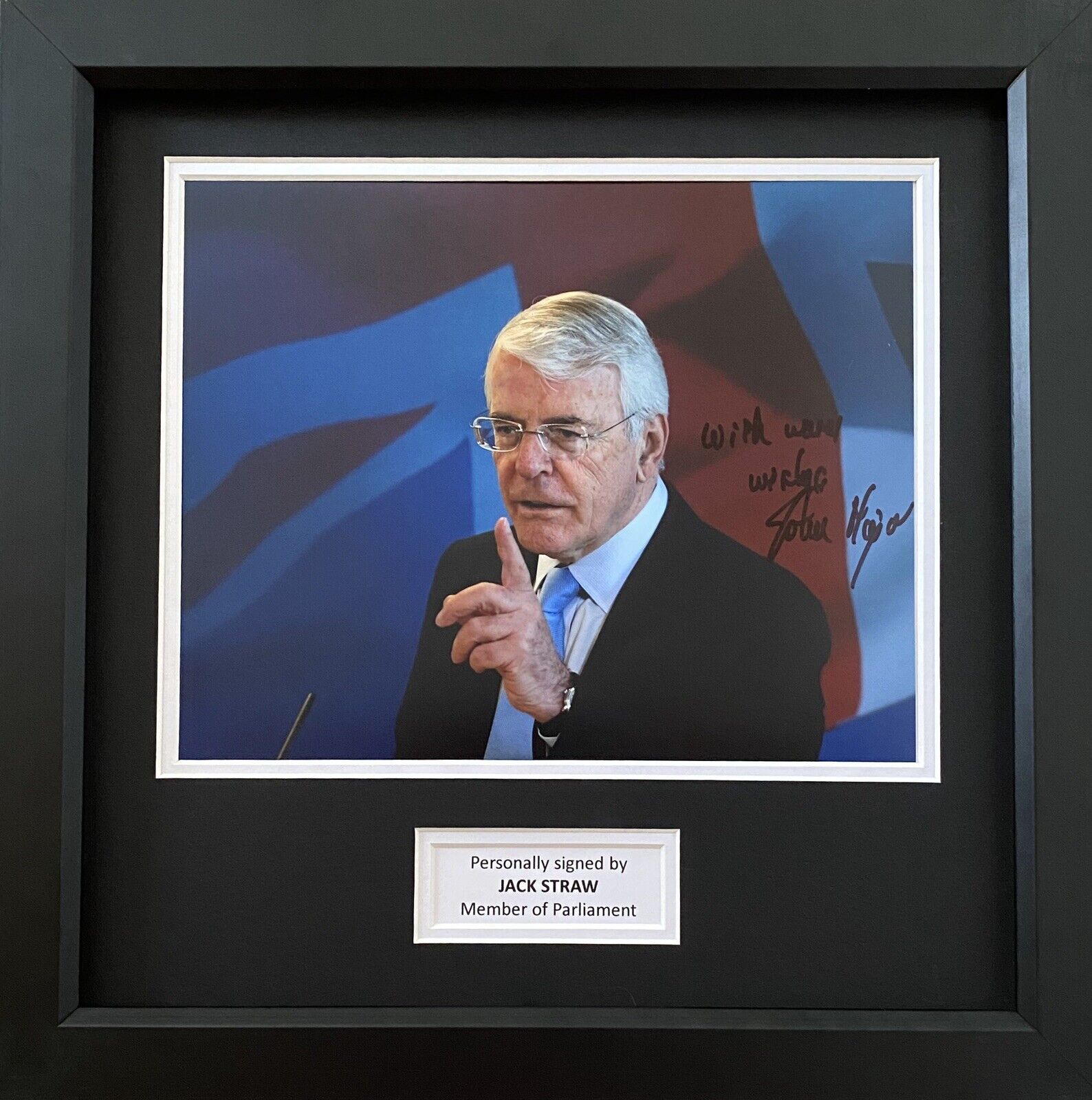 Jack Straw Genuine Hand Signed Photo Poster painting In 14x11 Frame Display 2