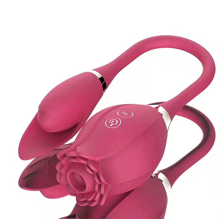 Buy 2in1 Long Rose Vibrator Purple, Rose Toy