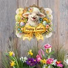Diamond Painting Acrylic Single Side Drill Easter Sheep Pendant Charms Kits for Adults Home Window Decor
