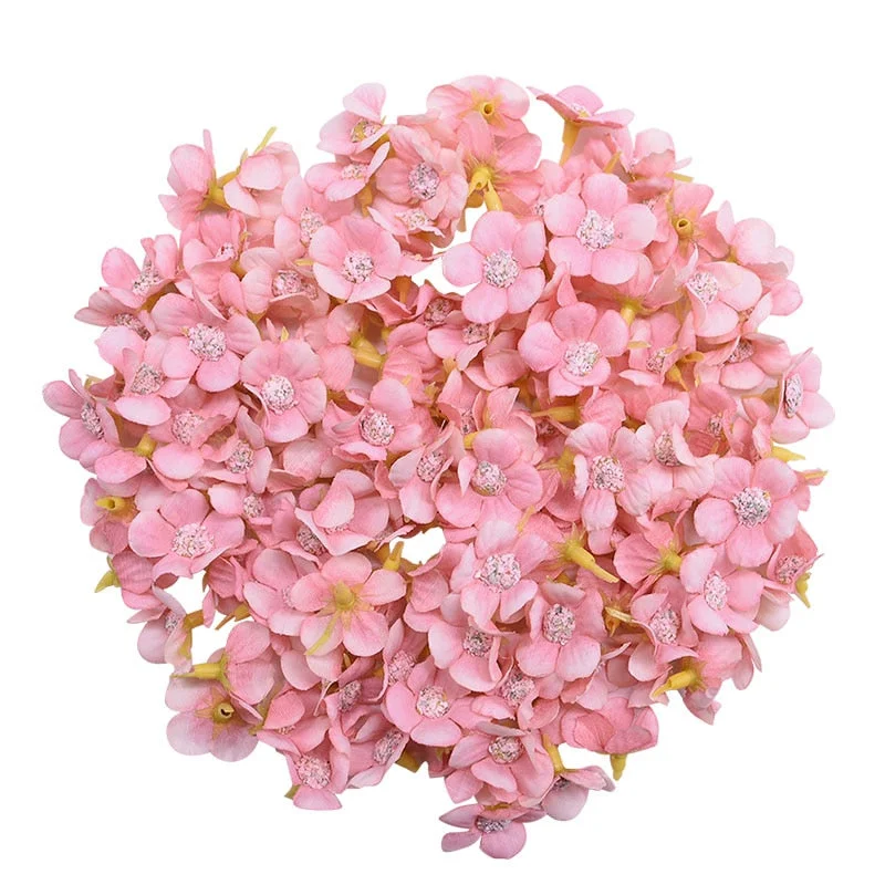 50Pcs 2cm Multicolor Daisy Flower Heads Mini Silk Artificial Flowers for Wreath Scrapbooking Home Wedding Decoration