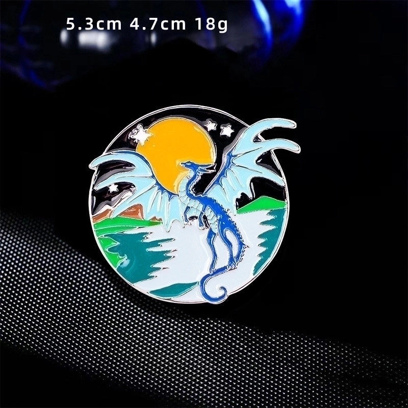 Cartoon Style Streetwear Cool Style Dragon Alloy Stamping Stoving Varnish Plating Unisex Brooches Collar Pin