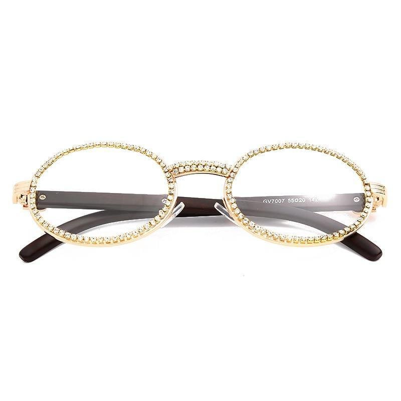 Vintage Round Iced Out Hiphop Men Sunglasses-VESSFUL