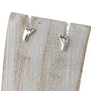 pornhint Pornhint Silver Foot Studs,Sterling Silver Little foot Studs Earrings, Feet Stud, Baby Toes, Minimalist Tiny Studs, Baby Feet Stud