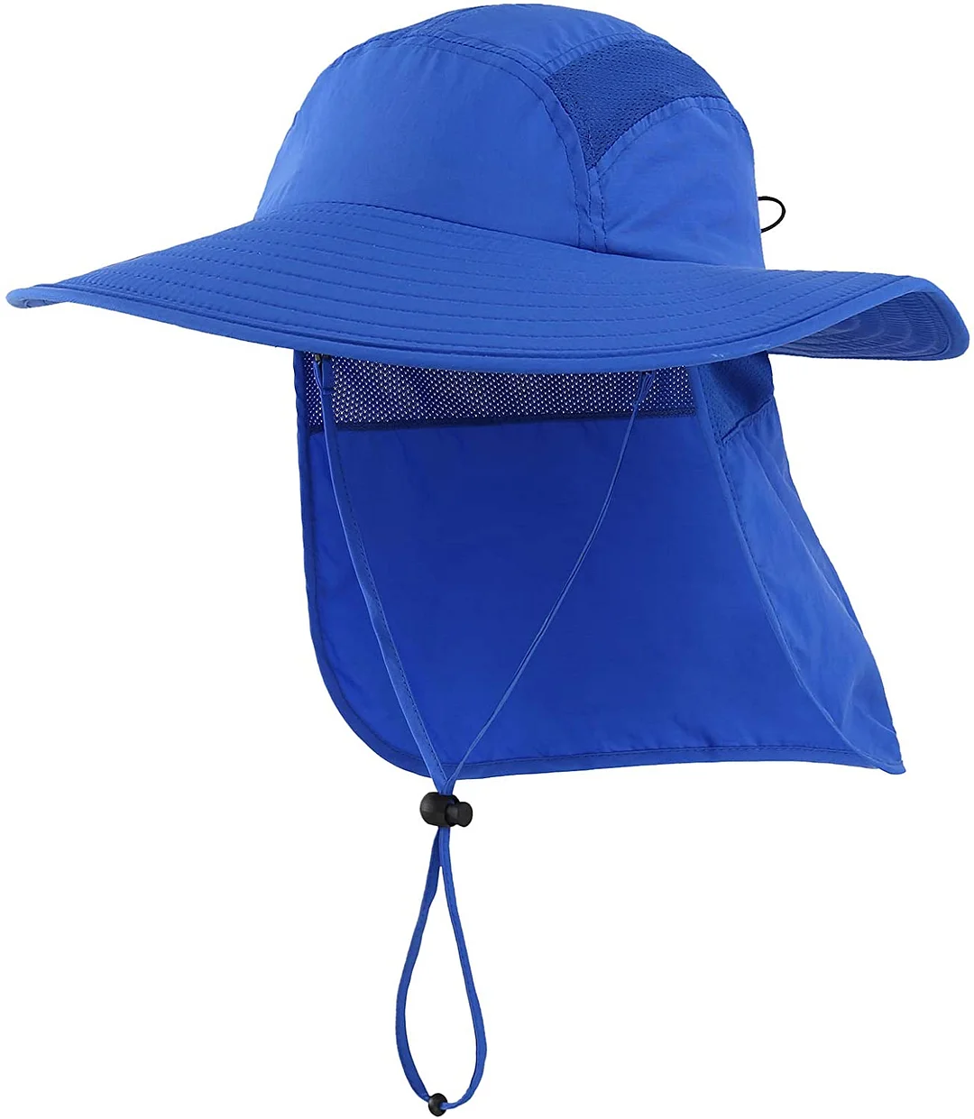 Mens UPF 50+ Sun Protection Cap Wide Brim Fishing Hat with Neck Flap