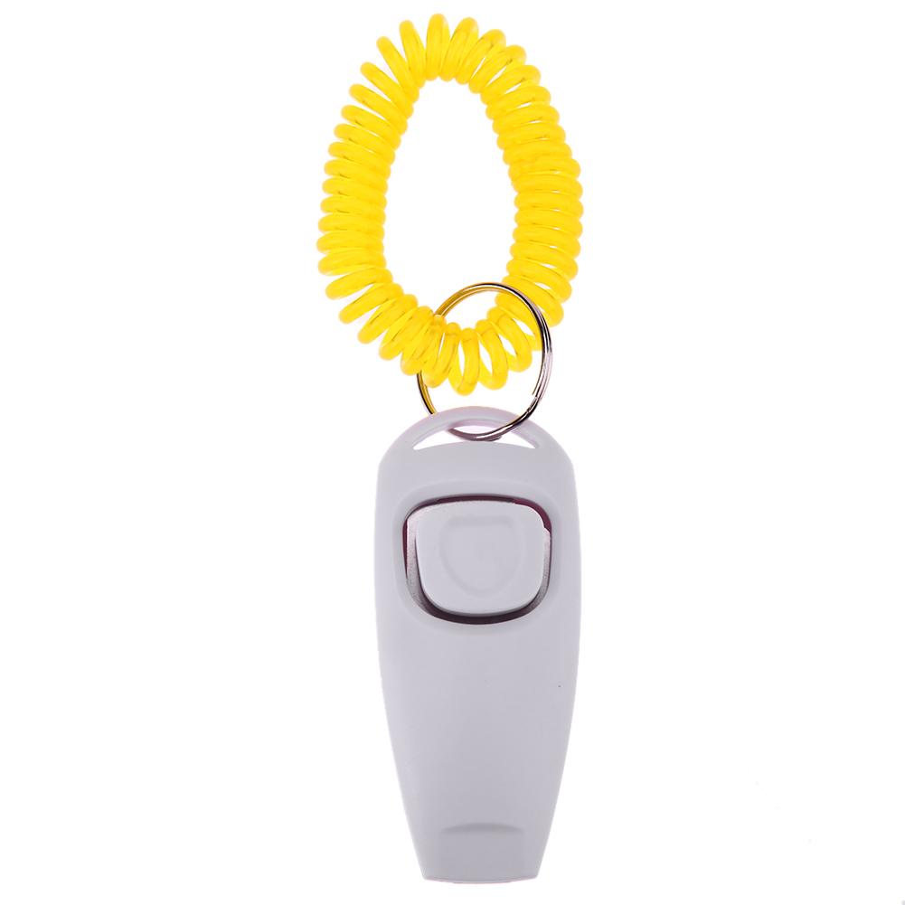 

Pet Trainer Clicker Pet Dog Cat Training Sound Key Ring and Wrist Strap, White, 501 Original