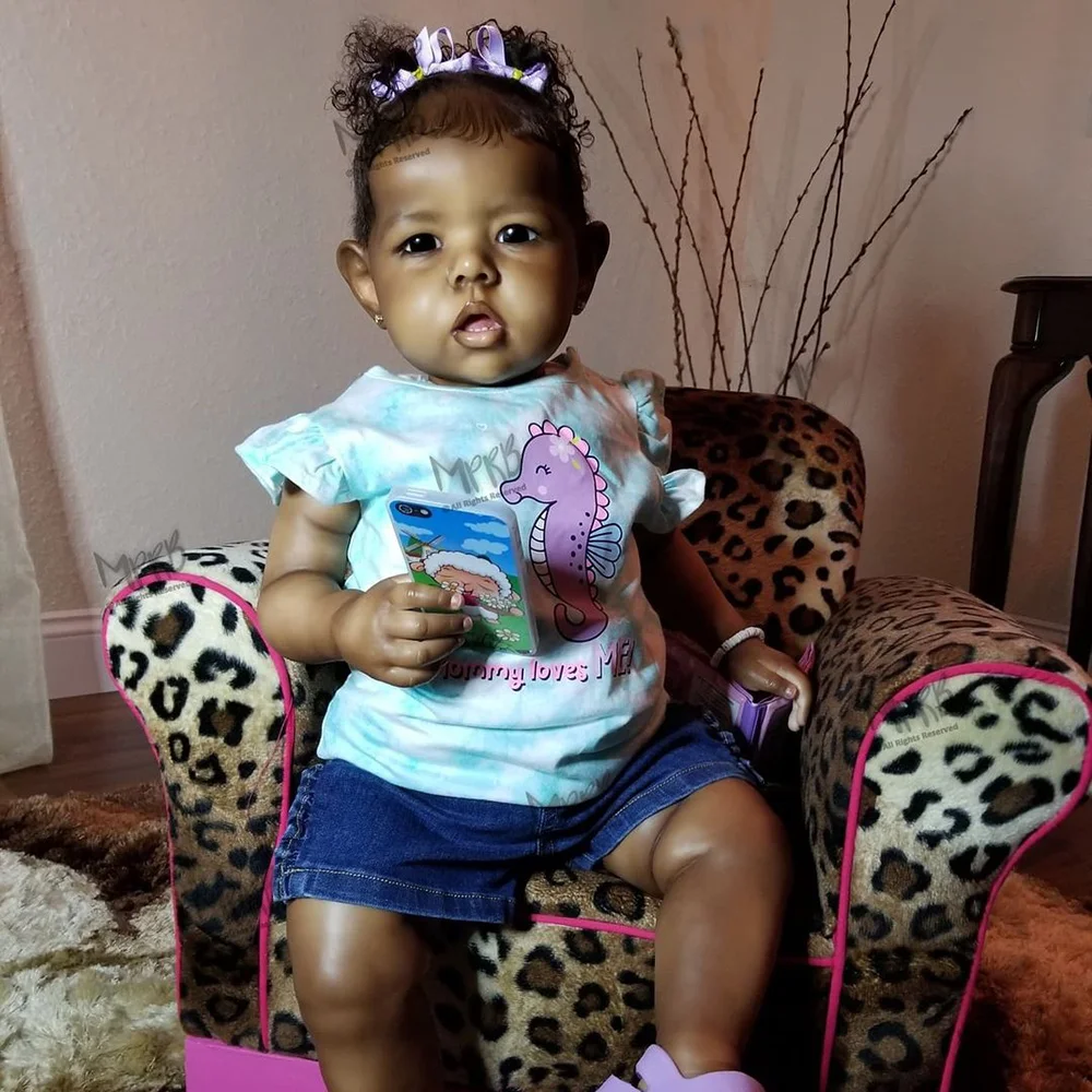[NEW!] African American Girl Black Baby 20'' Lifelike  Silicone Vinyl Reborn Baby Doll Girl Named Alani -Creativegiftss® - [product_tag] RSAJ-Creativegiftss®