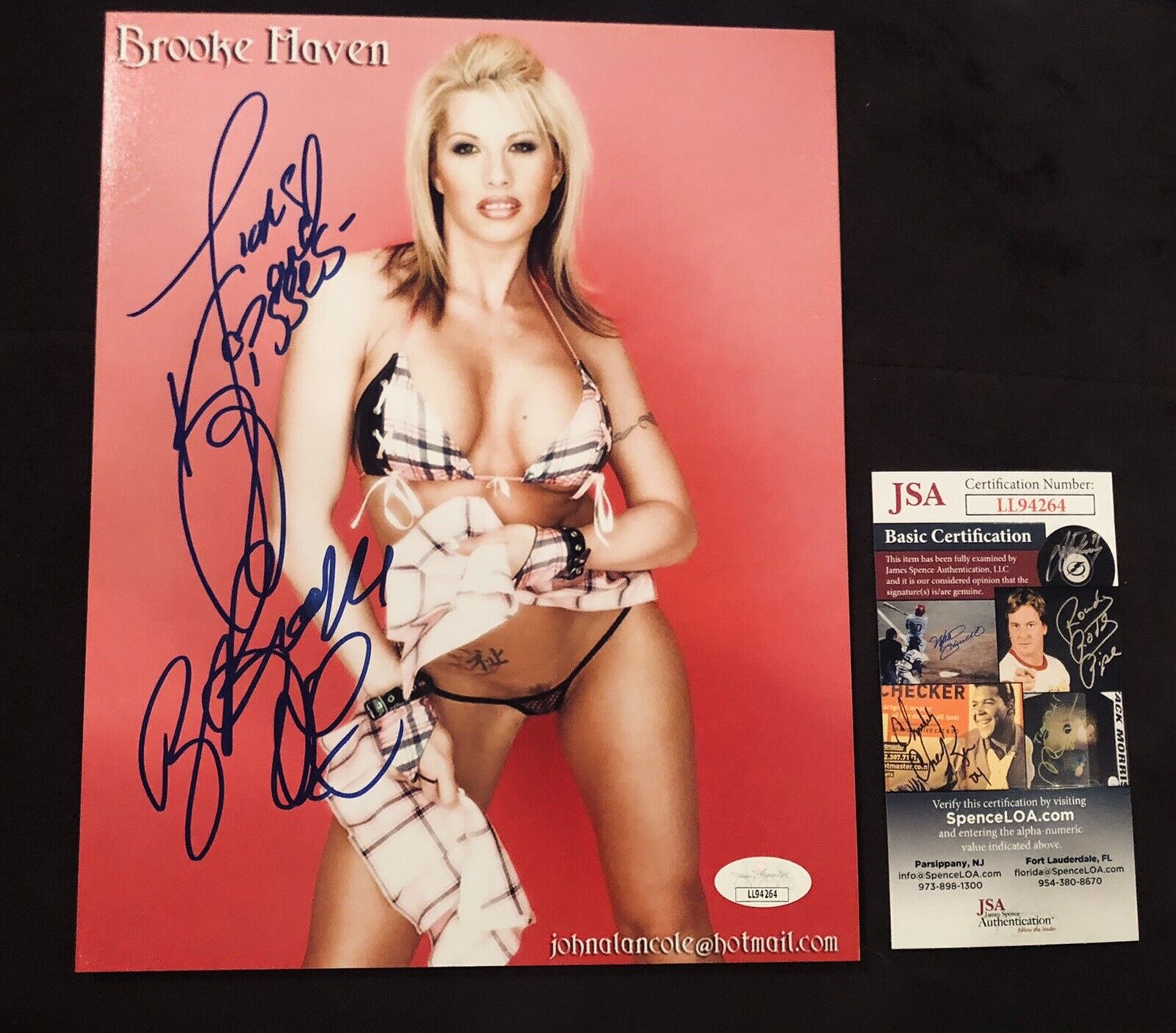 Brooke Haven Signed 8x10 Photo Poster painting ADULT STAR AUTOGRAPH Candid Naughty America JSA