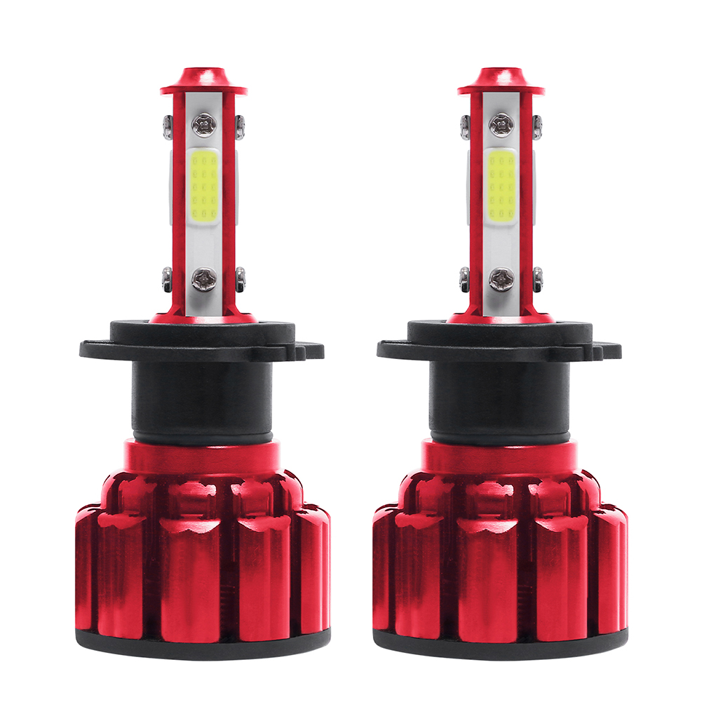 

4 Sides LED Car Headlight Fog Lamp Bulbs 6500K 8000LM 52W IP68 Waterproof, 9006, 501 Original