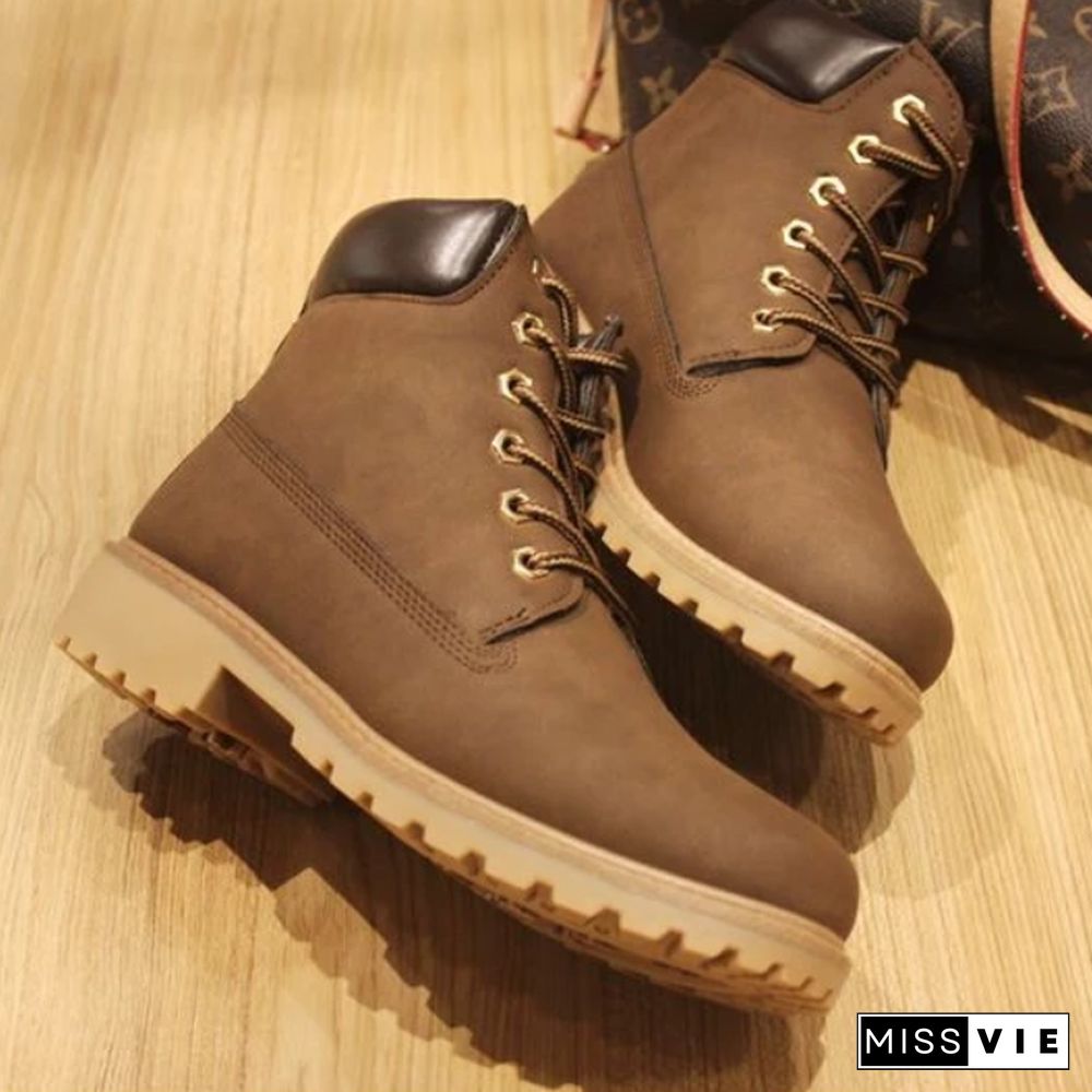 Vintage Martin Boots Lace-up Round Toe