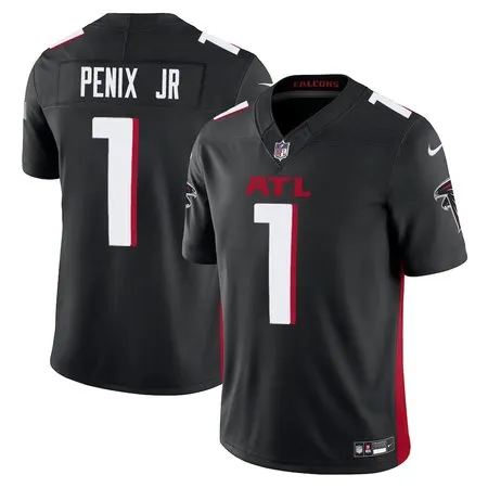 Men's Atlanta Falcons Michael Penix Jr.  Black 2024 NFL Draft First Round Pick Player F.U.S.E. Vapor Untouchable Limited Stitched Football Jersey