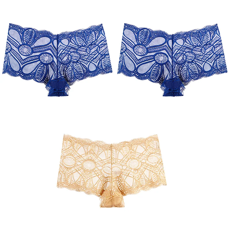 Billionm Sexy Lace Panties Underwear High Waist Woman Comfortable Boxer Female Intimates Transparent Panty Nylon Underpants