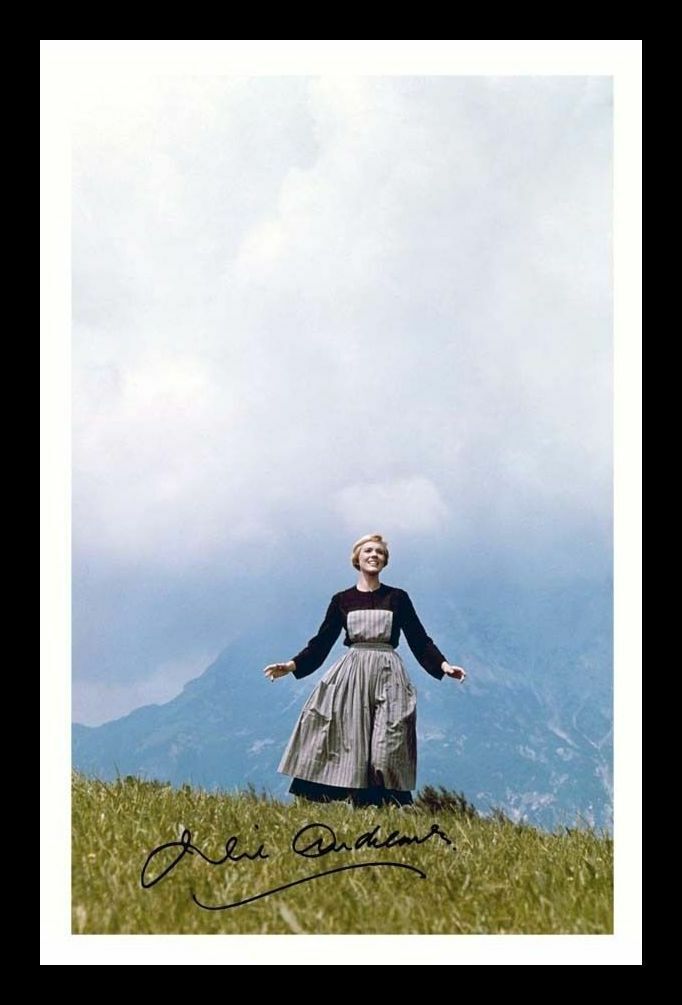 Julie Andrews - The Sound Of Music Autograph Signed & Framed Photo Poster painting