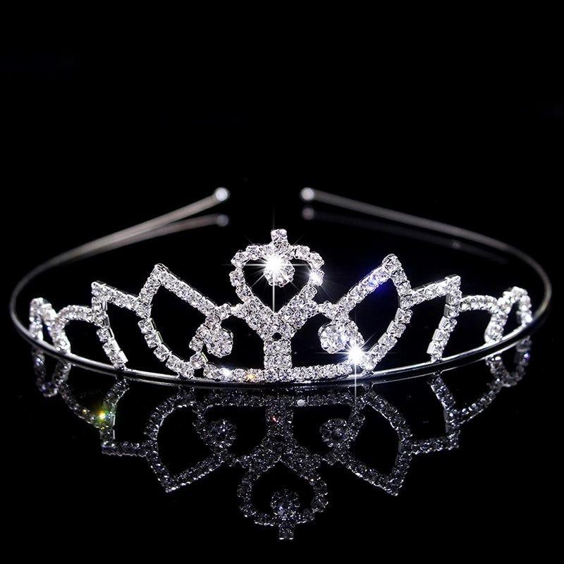 Women’s Elegant Glam Bridal Crown Metal Plating Inlay Artificial Pearls Rhinestones Crown