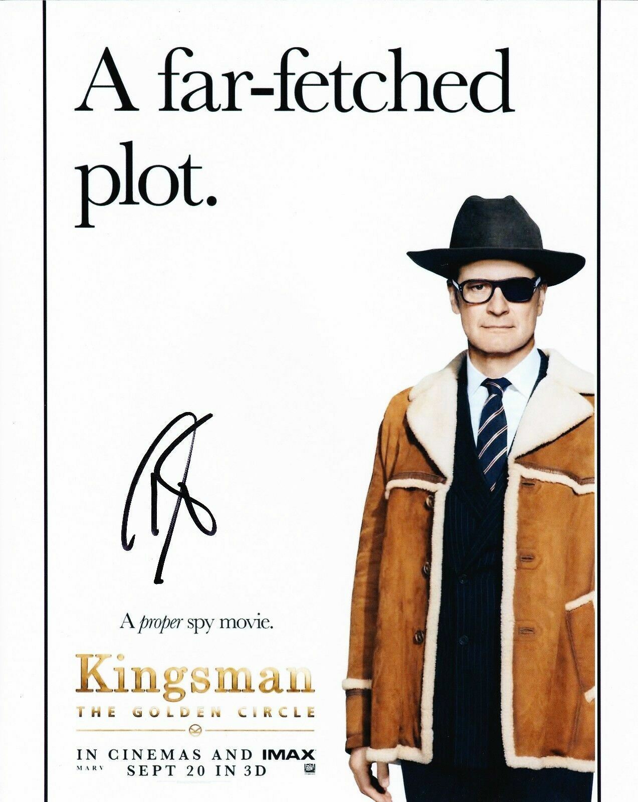 Colin Firth Signed 10X8 Photo Poster painting Kingsman: The Golden Circle AFTAL COA (5247)