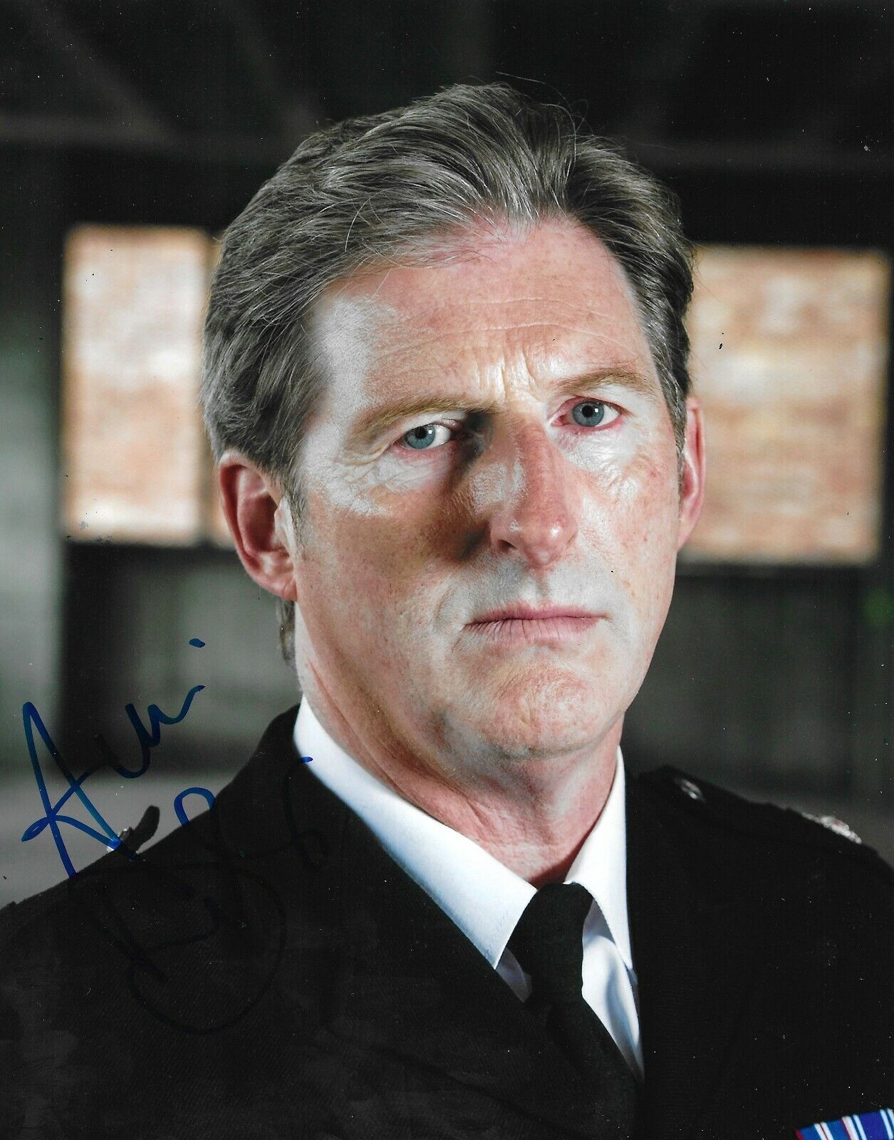 Adrian Dunbar Signed Line Of Duty 10x8 Photo Poster painting AFTAL