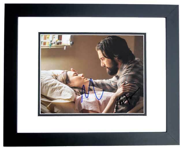 Mandy Moore and Milo Ventimiglia Signed THIS IS US 8x10 inch Photo Poster painting - FRAMED