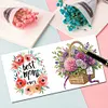6pcs Mothers Day Bouquet Diamond Art Cards DIY Diamond Painting Gift Card