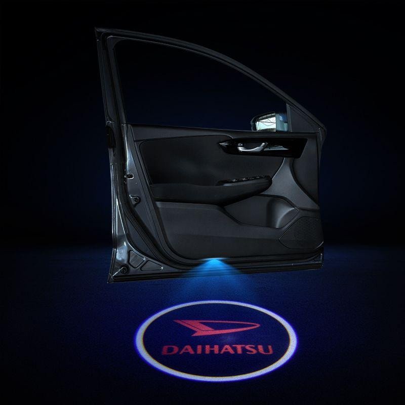 2pcs LED Car Door Courtesy Projector Laser Ghost Shadow Light For Daihatsu Logo voiturehub dxncar