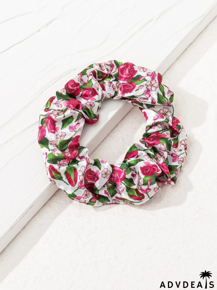 Flower Print Scrunchie