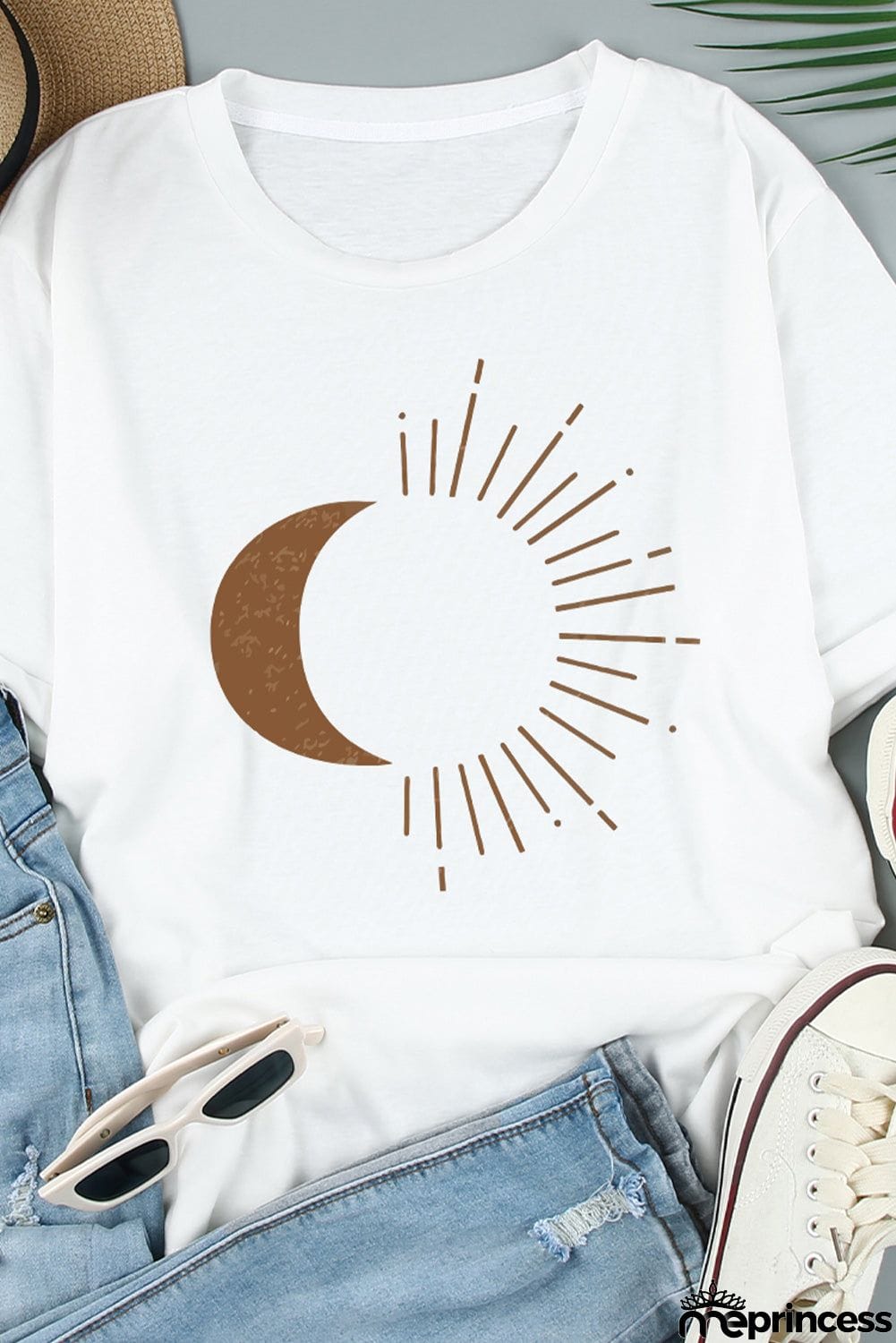 Moon and Sun Graphic Short Sleeve Tee