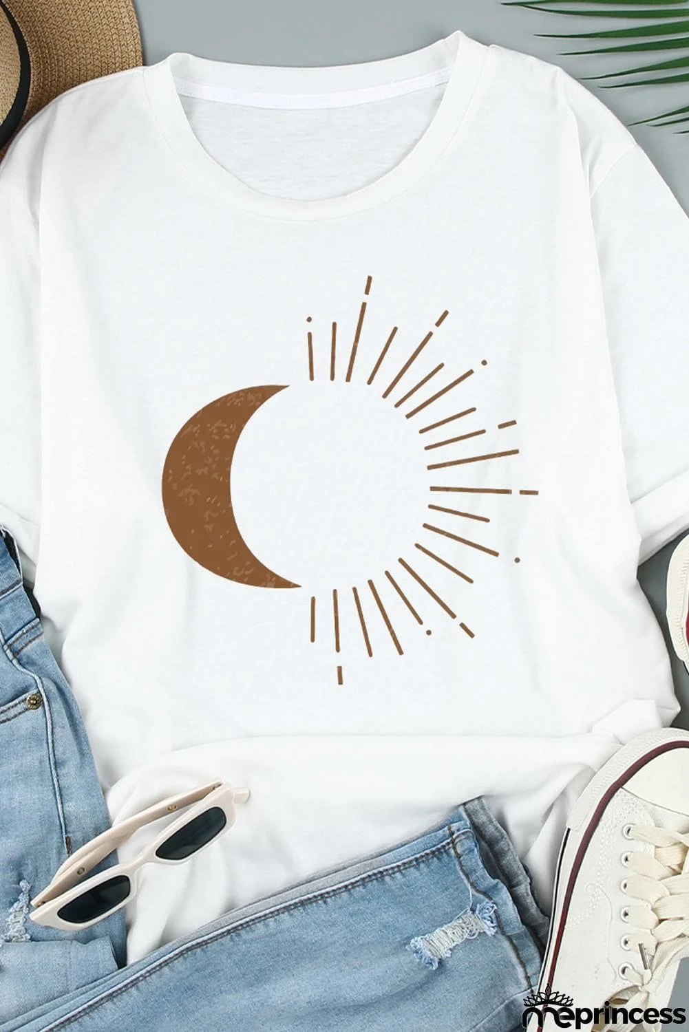 Moon and Sun Graphic Short Sleeve Tee