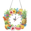 DIY Fruit Diamond Clock Art Pendant Home Wall Decoration Crafts