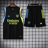 2023/2024 Arsenal pre-match training Black Jersey+Shorts
