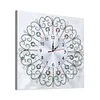 DIY Diamond Painting White Flower Wall Clock Craft Art Decor