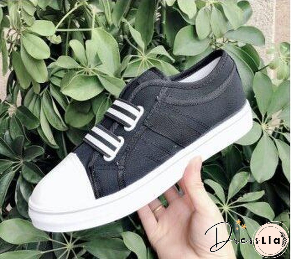 Low-cut Trainers Canvas Flat Shoes Women Casual Vulcanize Shoes New Women Summer Autumn Sneakers Ladies WDHKUN