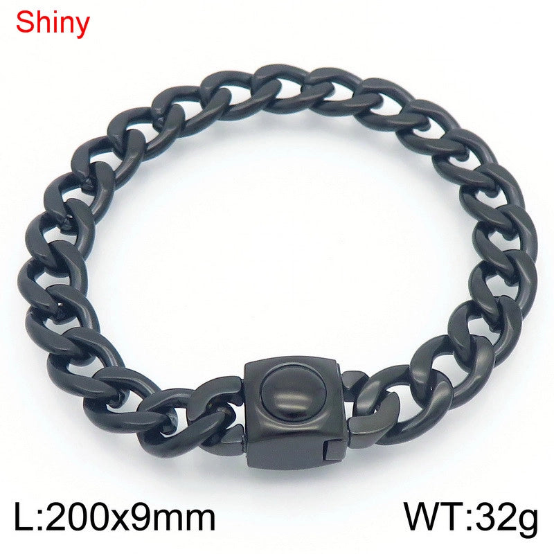 Stainless Steel NK Chain Bracelet Fashion Personality Titanium Steel Figaro Chain Necklace