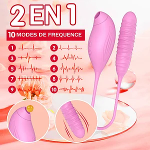 Coconi Clitoral Stimulator with Thrusting Bullet Vibrator Female private toys