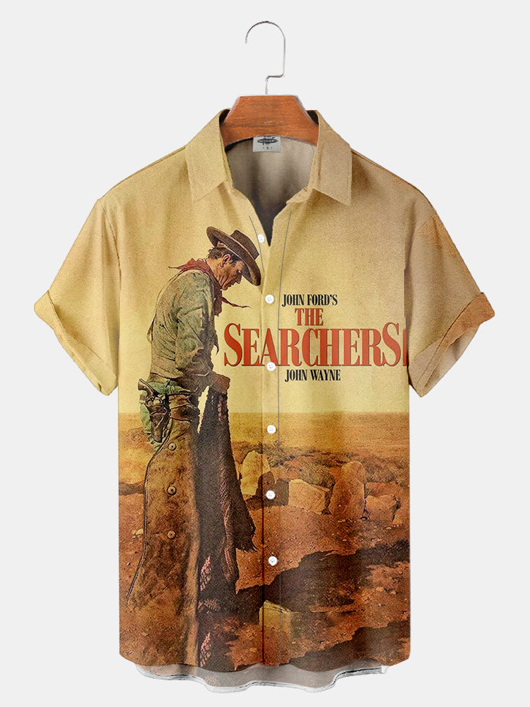 Men'S Classic Movie Character Printed Shirt PLUSCLOTHESMAN