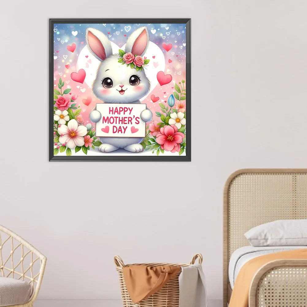 DIY Paint By Number 40*40cm - Mother'S Day Bunny Congratulations