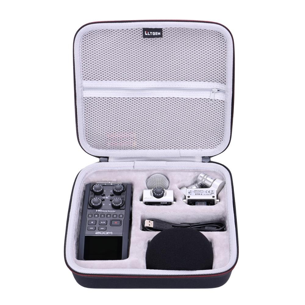 LTGEM EVA Waterproof Shockproof Hard Case for Zoom H6 Six-Track Portable Recorder