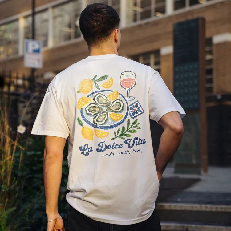 La Dolce Vita Amalfi Coast, Italy Printed Men's T-shirt