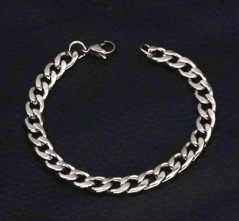 Hip-hop Solid Color Stainless Steel Plating Bracelets 1 Piece