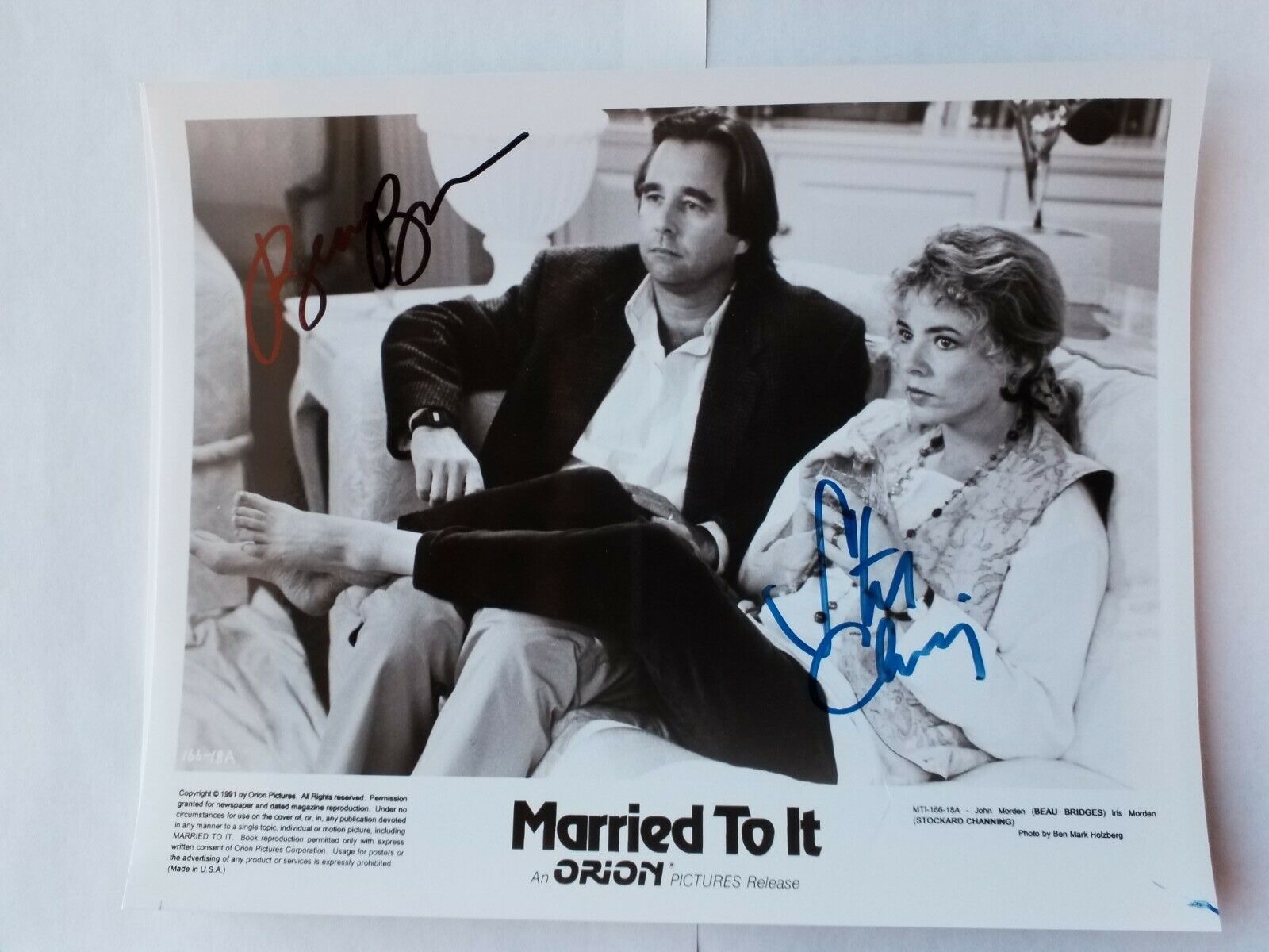 BEUA BRIDGES & STOCKARD CHANNING Signed Authentic AUTOGRAPHED 8 x 10 Photo Poster painting