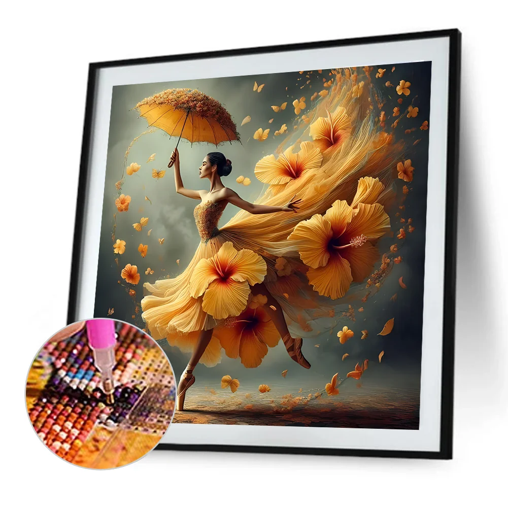 Diamond Painting - Full Round Drill - Gorgeous Skirt Beauty(Canvas|40*40cm)