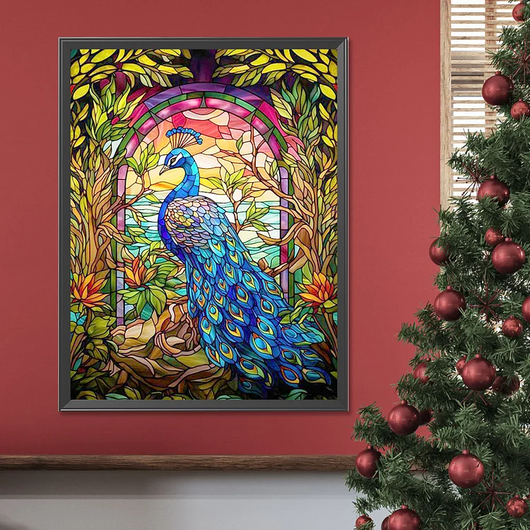 Peacock by the Lake - Full Round - Diamond Painting(30*40cm)