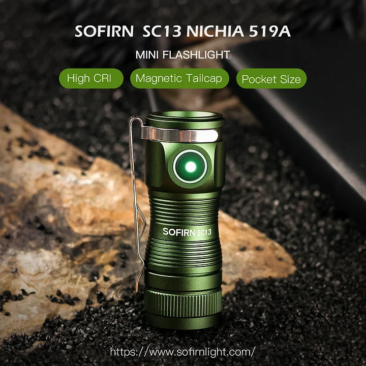 Ship From DE】Mini Rechargeable EDC Flashlight | SOFIRN SC13